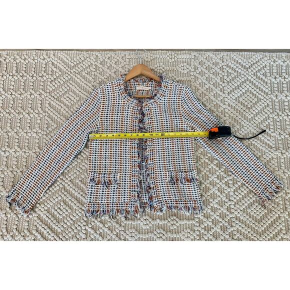 Tory Burch Hollis Linen Blend Fringe Tweed
Cardigan Blazer XS - Picture 7 of 8